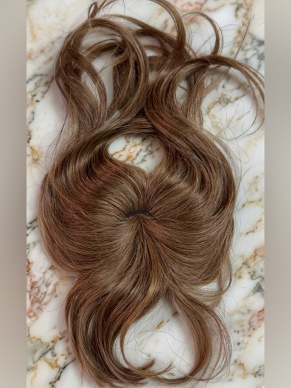 Synthetic 11"  Women's Hair Topper Clip-In - Natural Light Brown With Bangs